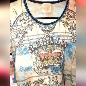 Cute Regals half top with studded embroidery